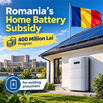 Dotácia na novú domácu batériu v Rumunsku: program 400 miliónov lei, spusteni...